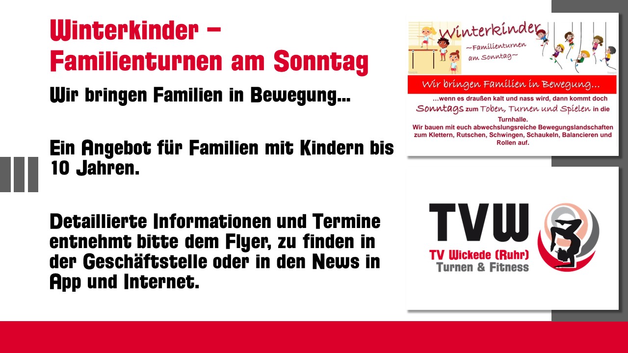 Winterkinder - Familienturnen am Sonntag